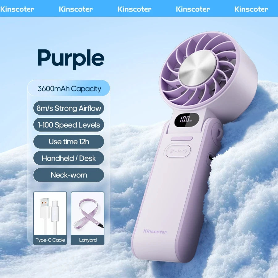 Ventilador Portátil Plegable EasySpeed – Ventilador de Mano Recargable