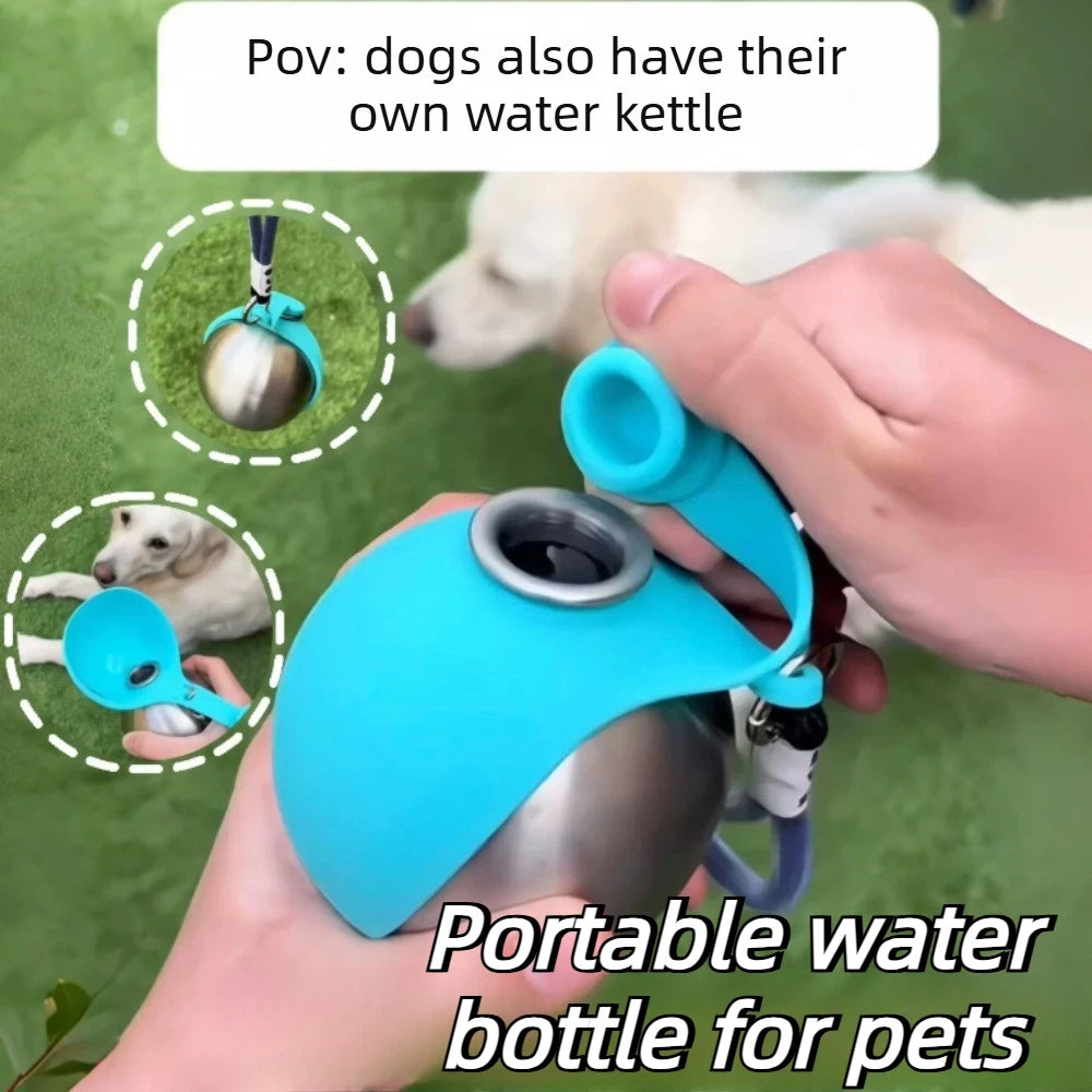 Botella de Agua Portátil para Perros – Dispensador Viaje Senderismo Mascotas