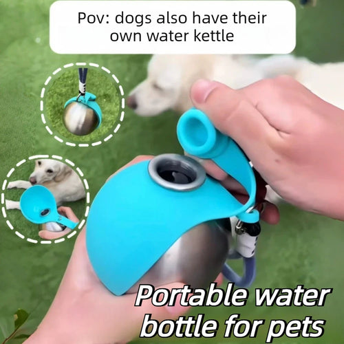 Botella de Agua Portátil para Perros – Dispensador Viaje Senderismo Mascotas