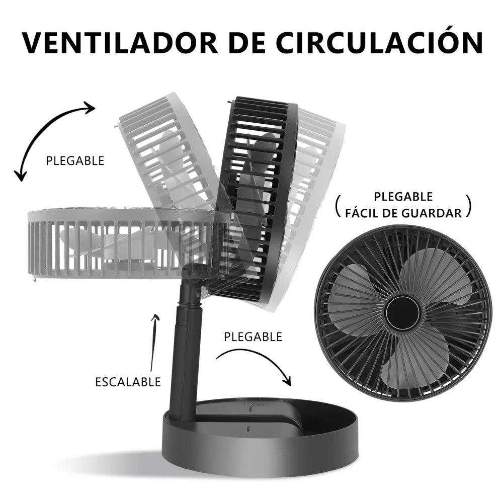Ventilador Portátil Plegable EasySpeed – Ventilador de Mano Recargable
