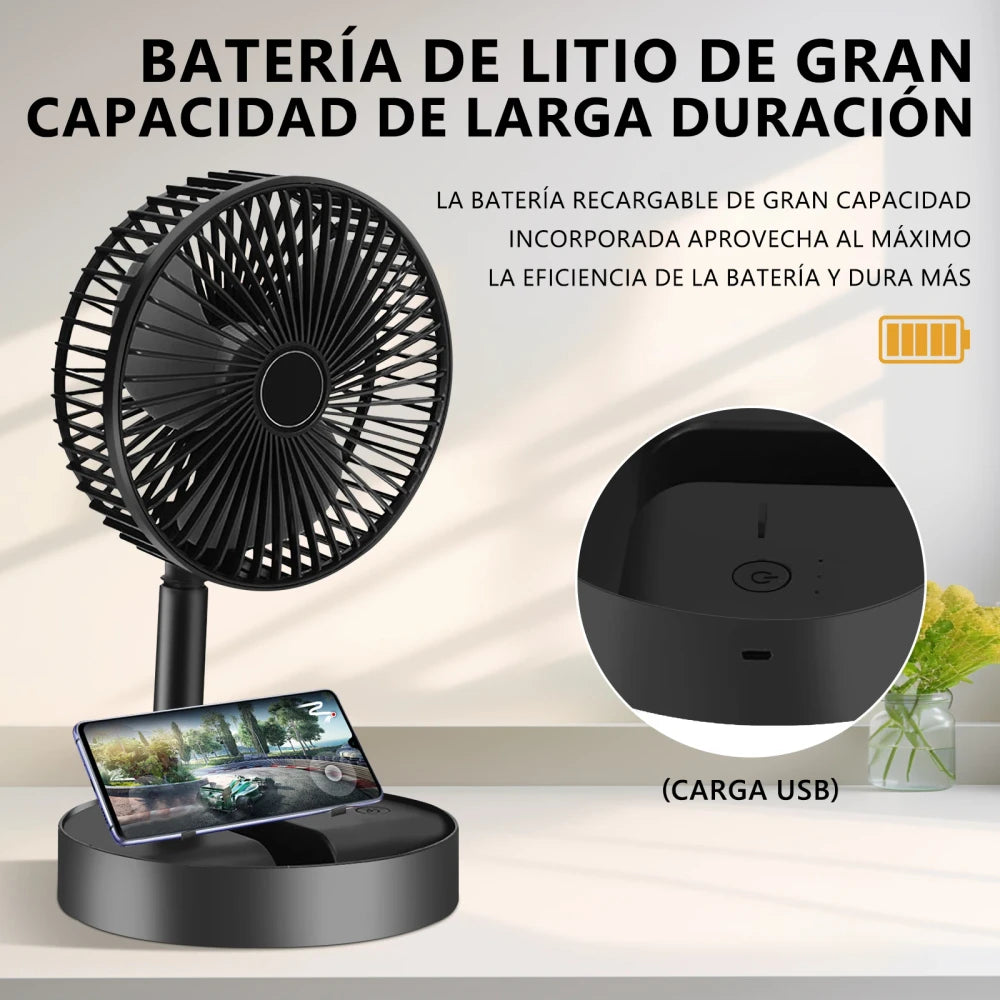 Ventilador Portátil Plegable EasySpeed – Ventilador de Mano Recargable